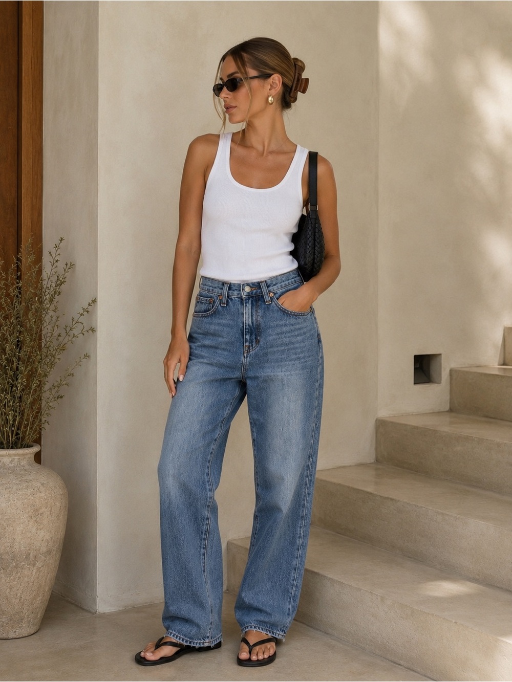 Madewell -The Mom Jean - Medium Blue
